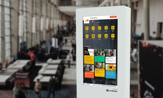 Interactive Touch Screen Kiosk for a Trade Show Booth