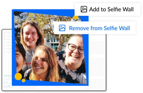 HootBoard PhotoBooth app and HootBoard Selfie Wall : Full View 
