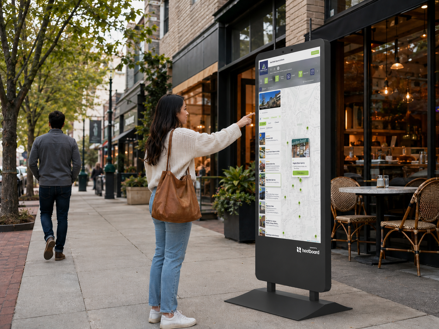 Travellers enjoy interacting with HootBoard's Cityguide