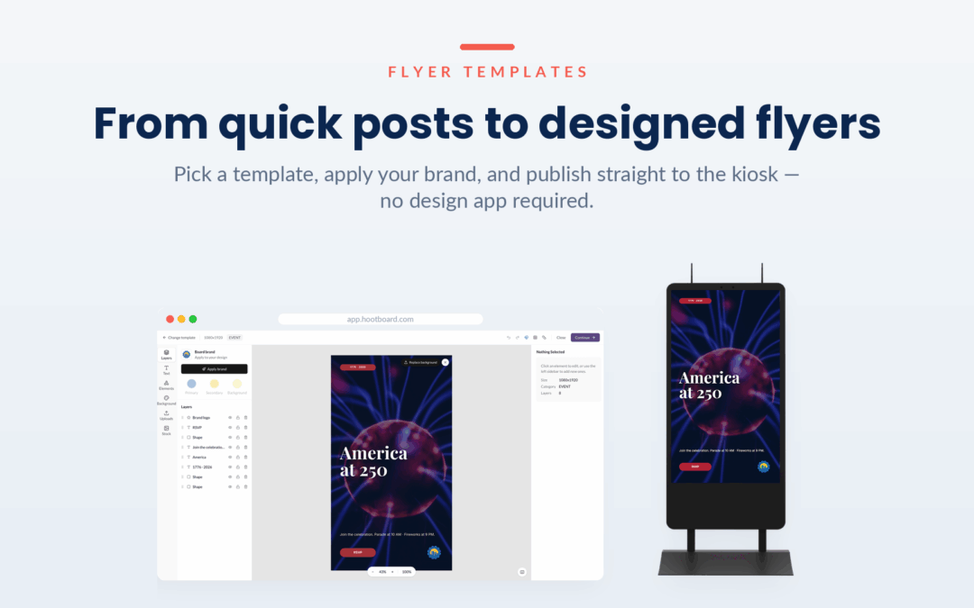 Flyer Templates: from quick posts to designed flyers